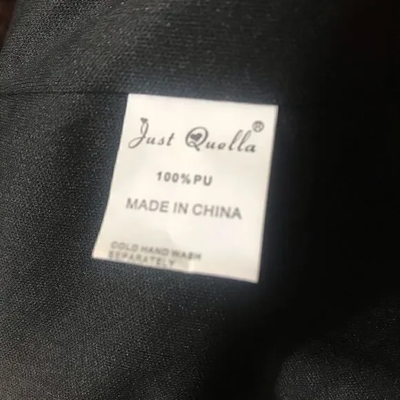 NEW! Just Quella Women Black Vinyl Skirt-M (8-10) - Picture 7 of 7